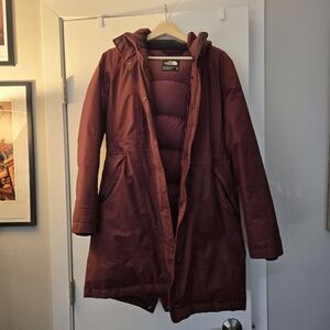 The North Face Women's Burgundy Parka Coat
